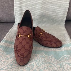 Gucci Canvas Loafers w/ GG logo Rubino